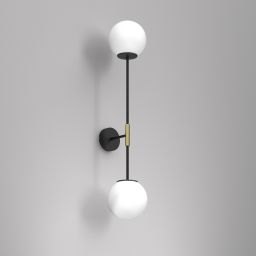 Luminex Glame kinkiet 2x15 W biały-czarny 4272