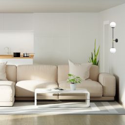 Luminex Glame kinkiet 2x15 W biały-czarny 4272