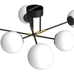 Luminex Glame lampa podsufitowa 6x15 W biała-czarna 4274