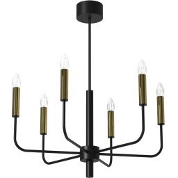 Luminex Akasya lampa podsufitowa 6x15W czarny/złoty 4279