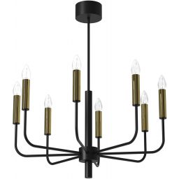 Luminex Akasya lampa podsufitowa 8x15W czarny/złoty 4280