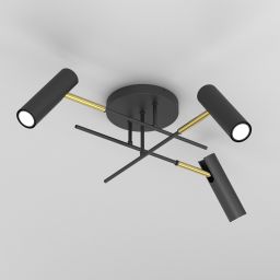 Luminex Axion lampa podsufitowa 3x8W czarny/złoty 4322