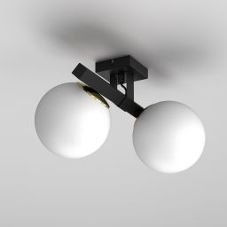 Luminex Idris lampa podsufitowa 2x15 W czarna 4628