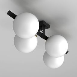 Luminex Idris lampa podsufitowa 4x15 W czarna 4629