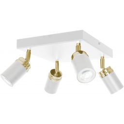 Luminex Reno lampa podsufitowa 4x8W biały/złoty 5157