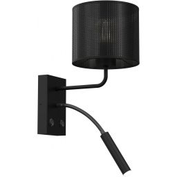 Luminex Loft Shade kinkiet 1x60W+1x8W czarny 5232