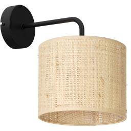 Luminex Rattan kinkiet 1x60W rattan/czarny 5273