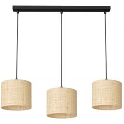 Luminex Rattan lampa wisząca 3x60W rattan/czarny 5281
