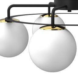 Luminex Ballo lampa podsufitowa 5x15 W czarna 5669