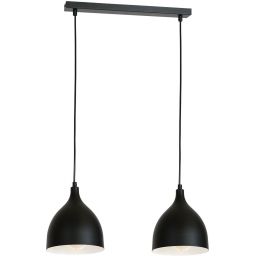 Luminex Noak lampa wisząca 2x60W czarny/biały 6222
