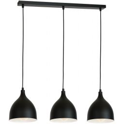 Luminex Noak lampa wisząca 3x60W czarny/biały 6223