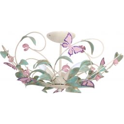 Luminex Summer lampa podsufitowa 3x60W biały/zielony/różowy 6287