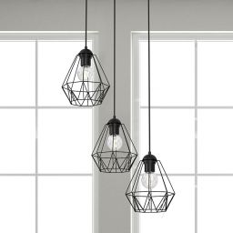 Luminex Bergen lampa wisząca 3x60 W czarna 0606