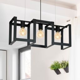 Luminex Kartel lampa wisząca 3x60 W czarna 0844