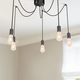 Luminex Spindel lampa wisząca 5x60W czarna 3950