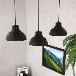 Luminex Sven lampa wisząca 3x60W czarna 9083