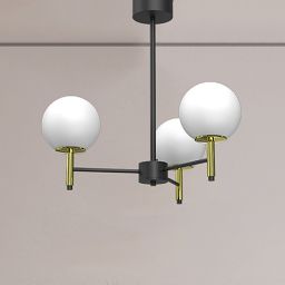 Luminex Awinion lampa wisząca 3x15 W biała-czarna 1653