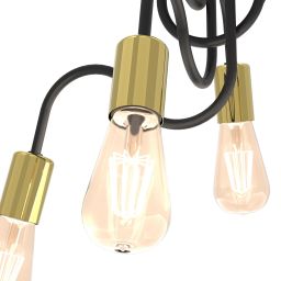 Luminex Dow lampa podsufitowa 4x60W czarna 7994