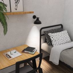 Luminex Sven kinkiet 1x60W czarny 9042