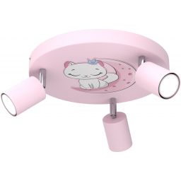 Luminex Fun lampa podsufitowa 3x8 W różowa-szara 9379