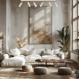 Luminex Link lampa podsufitowa 6x8 W beżowa 9530