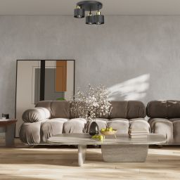 Luminex Parkla lampa podsufitowa 1x15 W czarna-złota 9855