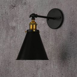 Lumina Deco Rubi W1 kinkiet 1x40W czarny/mosiądz LDWB007-1BK