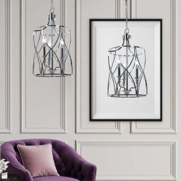 Lumina Deco Elemont W3 lampa wisząca 3x40W chrom LDP1233-3CHR