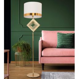 Lumina Deco Benardi lampa stojąca 1x40W biało/złota LDF5529GD+WT