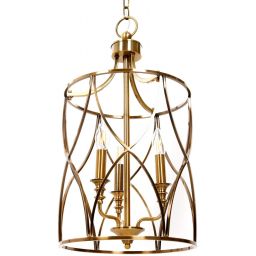 Lumina Deco Elemont W3 lampa wisząca 3x40W mosiądz LDP1233-3MD