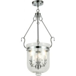 Lumina Deco Leo lampa wisząca 3x40W chrom/szkło przezroczyste LDP6116-3CHR