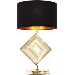 Lumina Deco Benardi lampa stołowa 1x40W czarno/złota LDT5529BK+GD