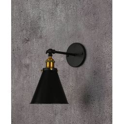 Lumina Deco Rubi W1 kinkiet 1x40W czarny/mosiądz LDWB007-1BK