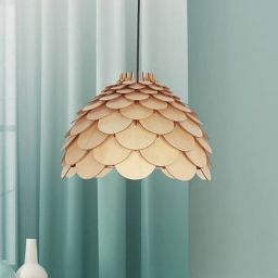 Light Prestige Burgo lampa wisząca 1x60W drewniana LP-101335/1PS