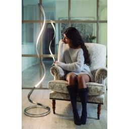 Mantra Nur Plata lampa stojąca 1x22W LED chrom 4983
