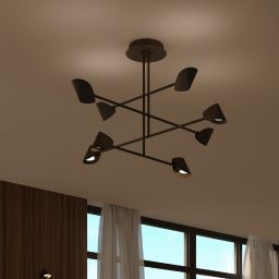 Mantra Capuccina lampa podsufitowa 61,5W czarna 7578