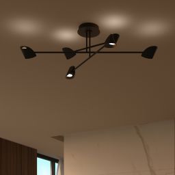 Mantra Capuccina lampa podsufitowa 44,5W LED czarna 7580