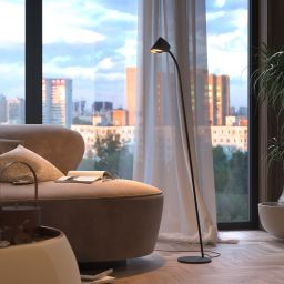 Mantra Capuccina lampa stojąca 1x8,5 W czarna 7585