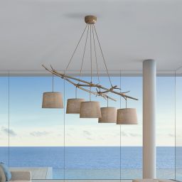 Mantra Sabina lampa wisząca 5x20W drewno 6175