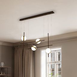 Mantra Cuba lampa wisząca 1x32 W biała-czarna-złota 7160