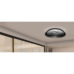 Mantra Himalaya lampa podsufitowa 1x70W LED z wentylatorem czarny 7121