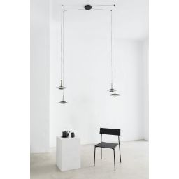 Mantra Orion lampa wisząca 4x8 W czarna-mosiądz 7307