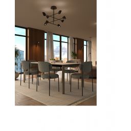 Mantra Capuccina lampa podsufitowa 61,5W czarna 7578