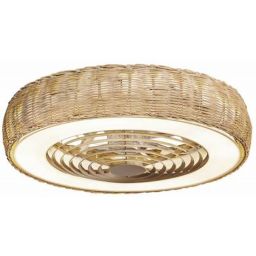 Mantra Kilimanjaro plafon 1x70W LED z wentylatorem rattan 7811