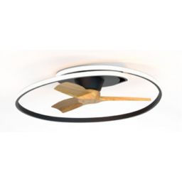 Mantra Ocean lampa podsufitowa 1x60 W czarna-drewno 8236