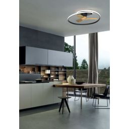 Mantra Ocean lampa podsufitowa 1x60 W czarna-drewno 8236