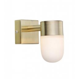 Markslöjd Menton kinkiet 1x18W złoty szczotkowany/biały 106374