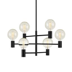 Markslöjd Capital lampa wisząca 6x60W czarna 107281