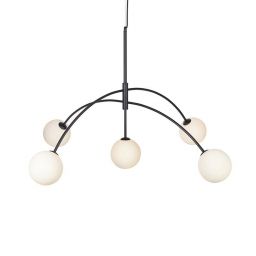 Markslöjd Heaven lampa wisząca 5x28W czarny/biały 107560