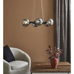 Markslöjd Circle lampa wisząca 6x20W czarny/przydymiony 108051